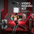 High Quality Vlogging Kit tripod mic LED setup