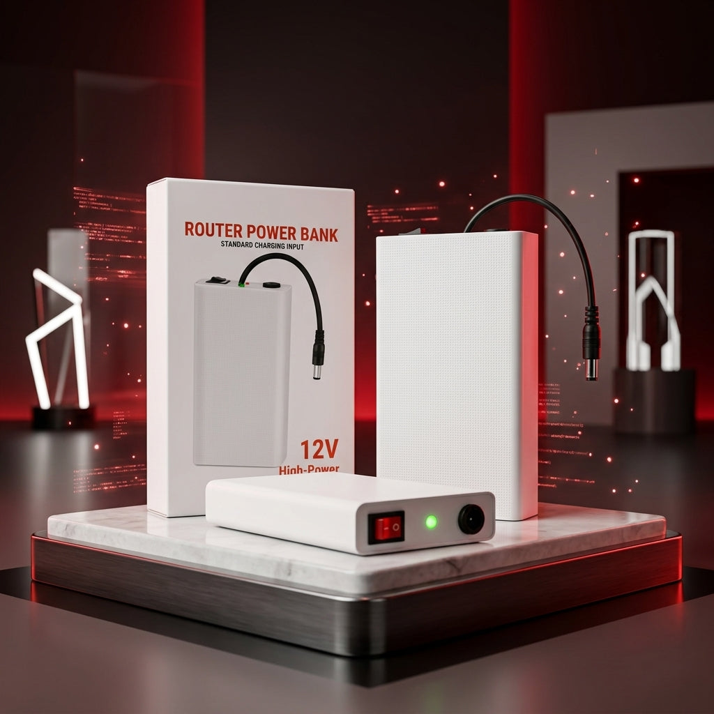 Xiaomi Mi 12V Router Power Bank – Mini UPS Battery Backup for Wi-Fi Routers with 12V high-power design.