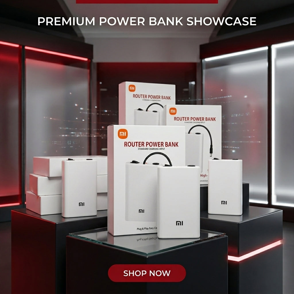 Xiaomi Mi 12V Router Power Bank – Mini UPS Battery Backup for Wi-Fi Routers with 12V high-power design.