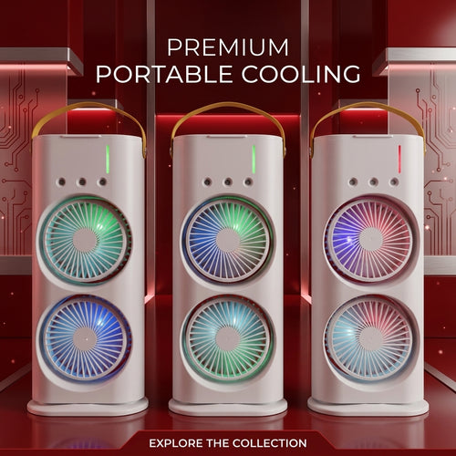 Double-Ended Spray Water Mist Fan portable cooling