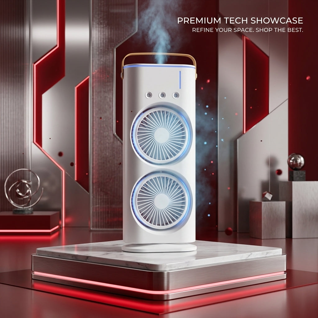 double ended spray water mist fanDouble-Ended Spray Water Mist Fan portable cooling